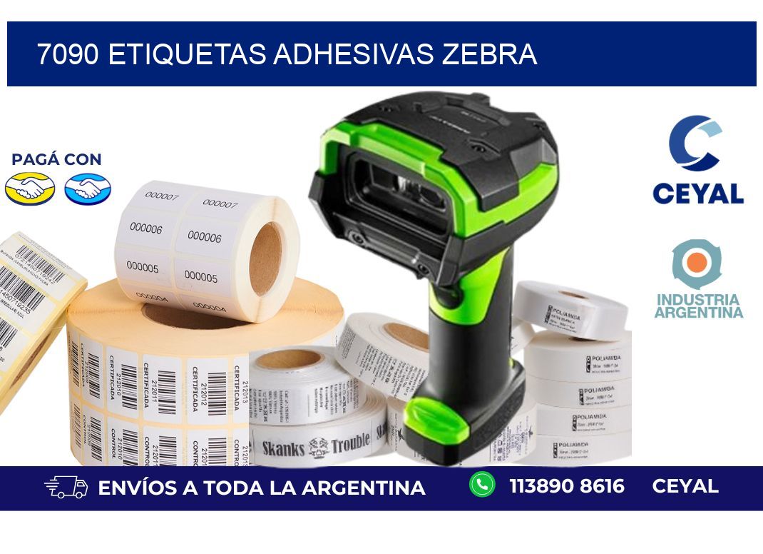 7090 ETIQUETAS ADHESIVAS ZEBRA