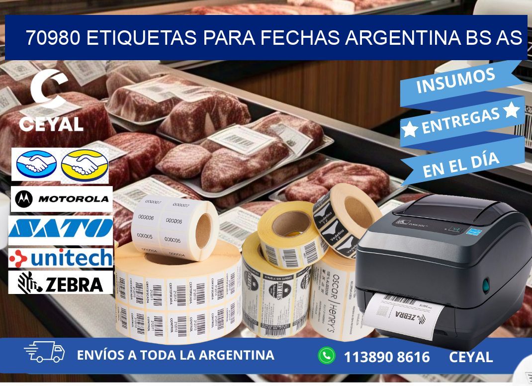 70980 ETIQUETAS PARA FECHAS ARGENTINA BS AS