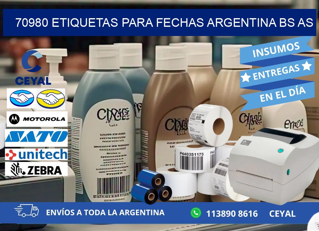 70980 ETIQUETAS PARA FECHAS ARGENTINA BS AS