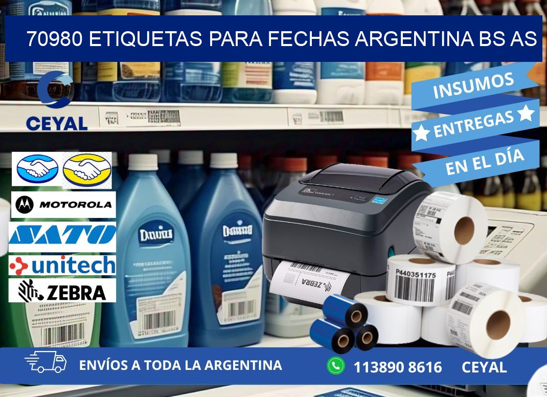 70980 ETIQUETAS PARA FECHAS ARGENTINA BS AS