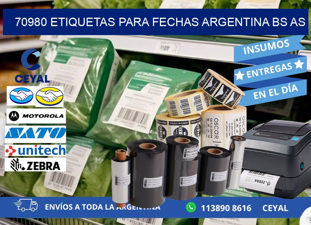 70980 ETIQUETAS PARA FECHAS ARGENTINA BS AS