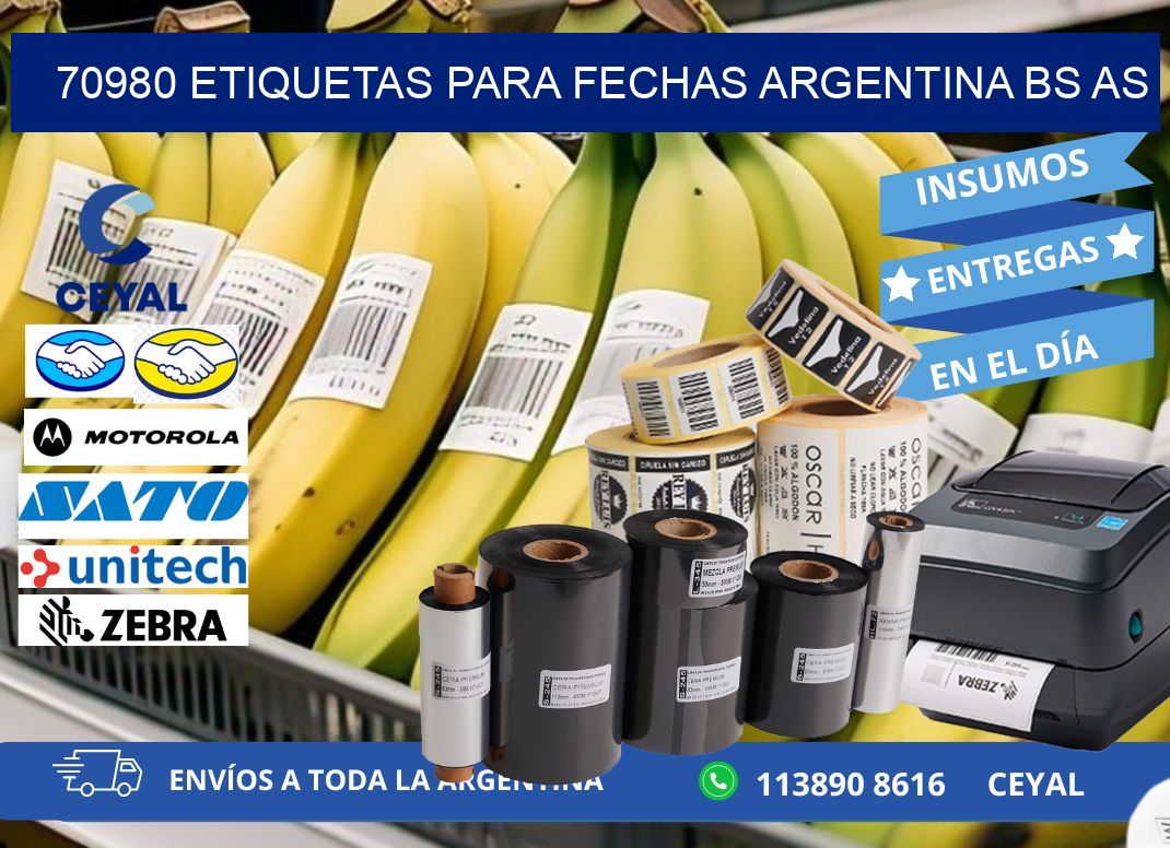 70980 ETIQUETAS PARA FECHAS ARGENTINA BS AS