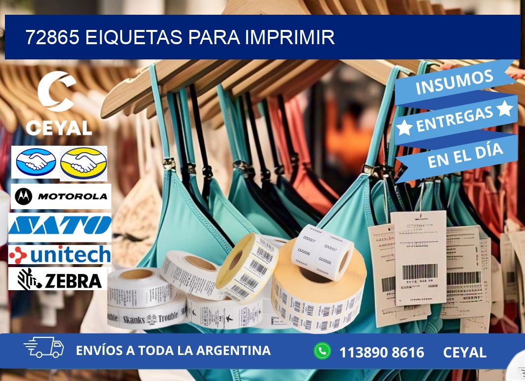 72865 EIQUETAS PARA IMPRIMIR