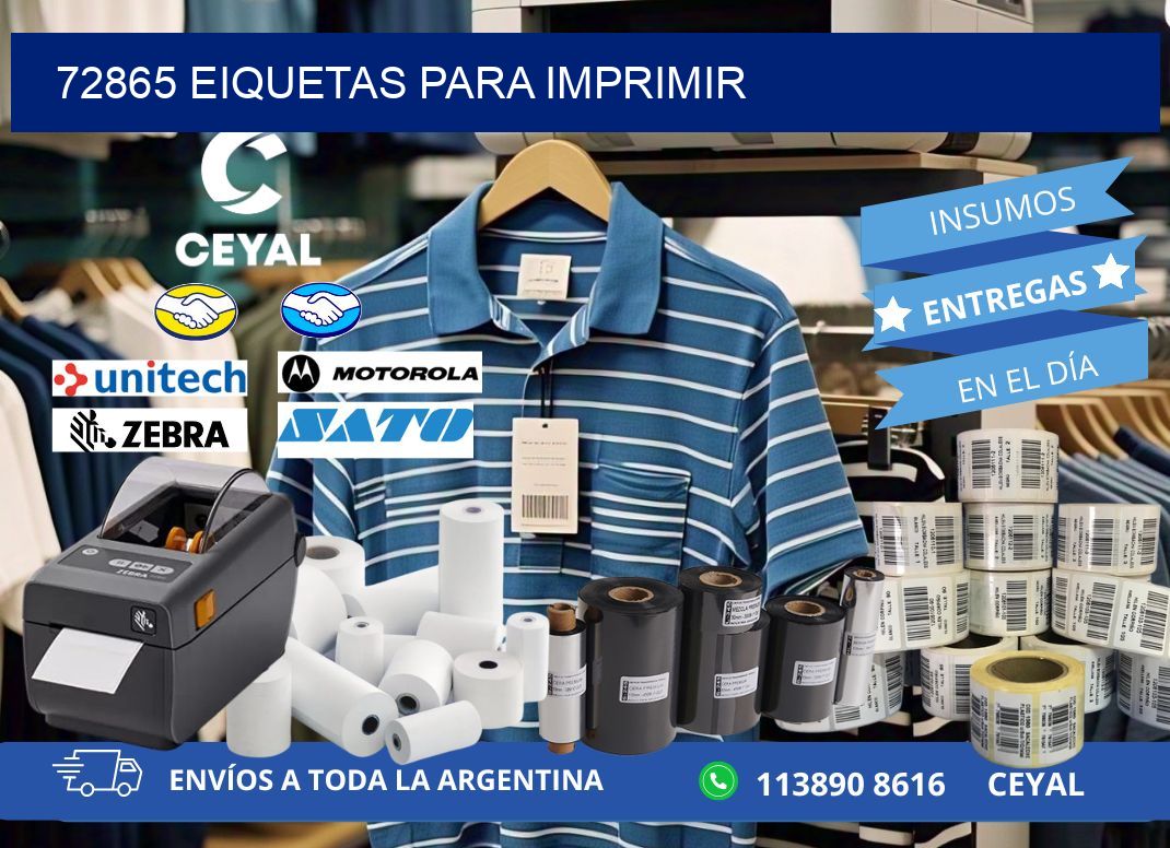 72865 EIQUETAS PARA IMPRIMIR