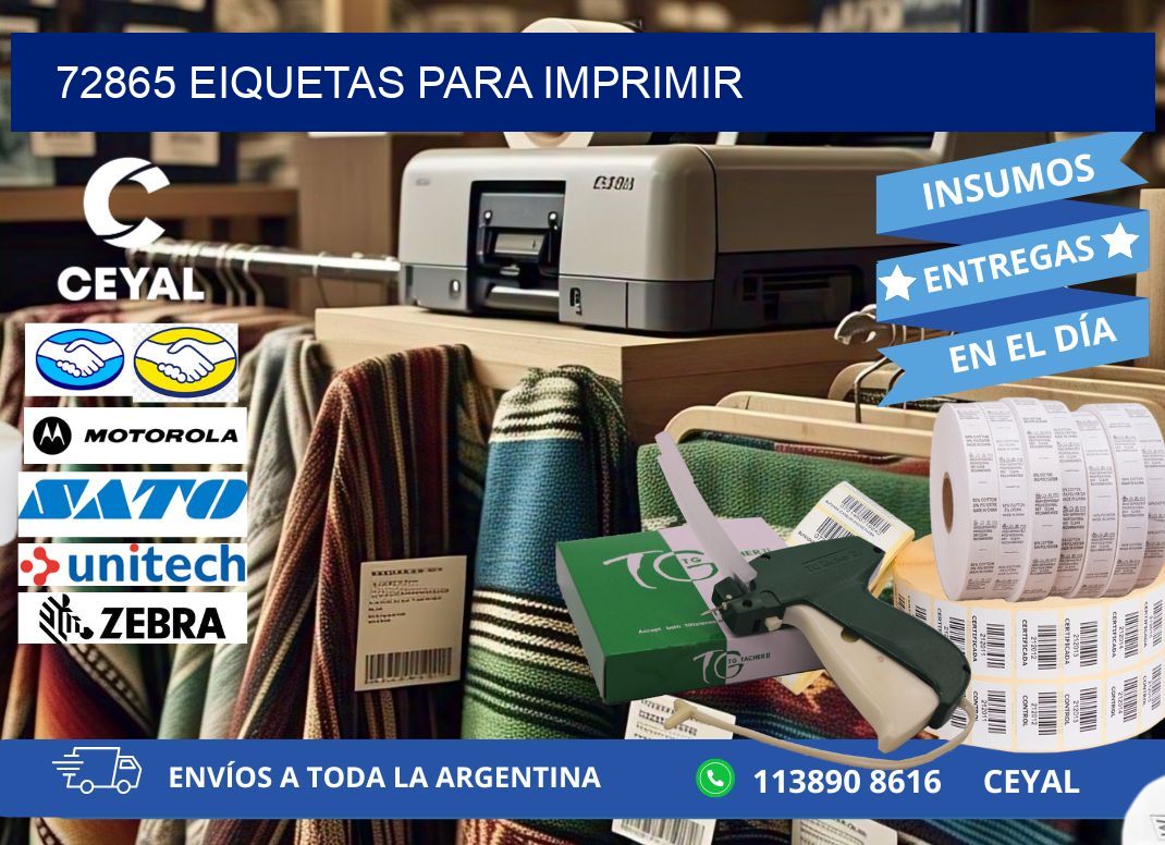 72865 EIQUETAS PARA IMPRIMIR