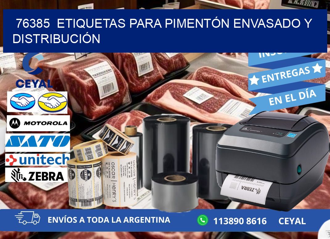 76385  ETIQUETAS PARA PIMENTÓN ENVASADO Y DISTRIBUCIÓN