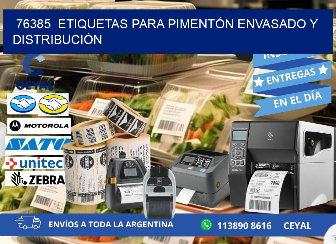 76385  ETIQUETAS PARA PIMENTÓN ENVASADO Y DISTRIBUCIÓN