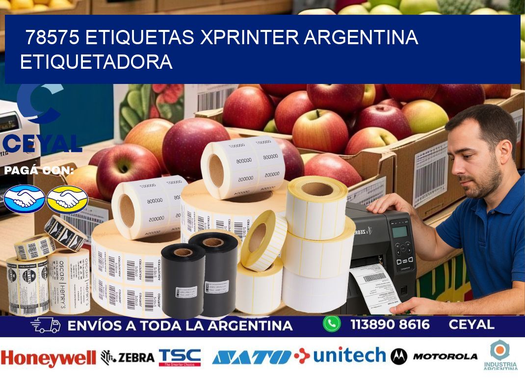 78575 etiquetas xprinter argentina ETIQUETADORA