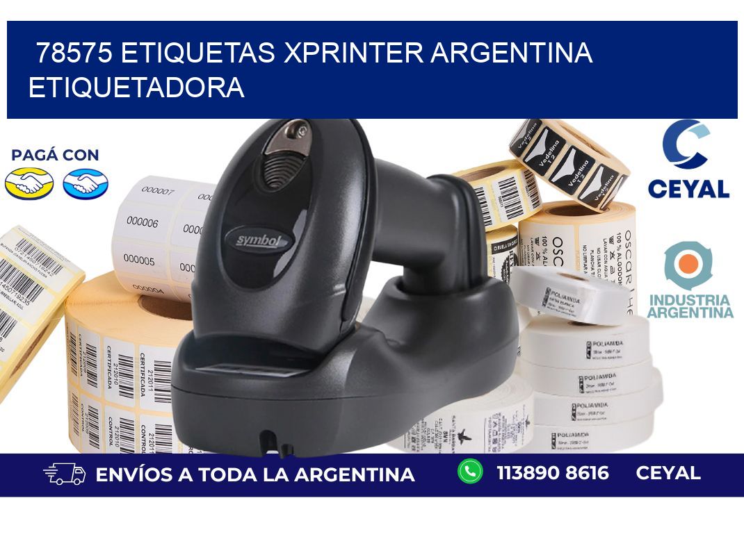 78575 etiquetas xprinter argentina ETIQUETADORA