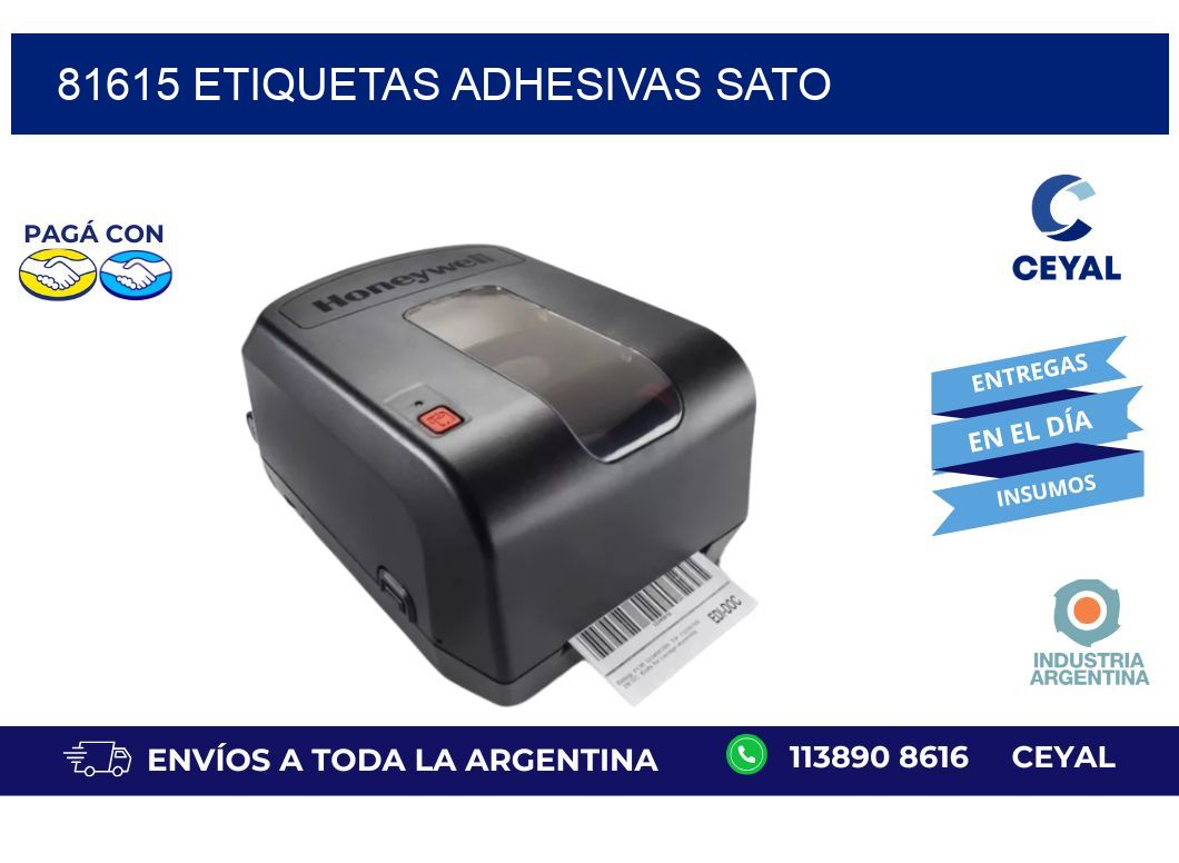 81615 ETIQUETAS ADHESIVAS SATO