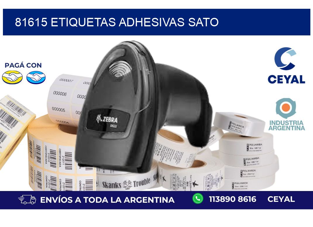 81615 ETIQUETAS ADHESIVAS SATO
