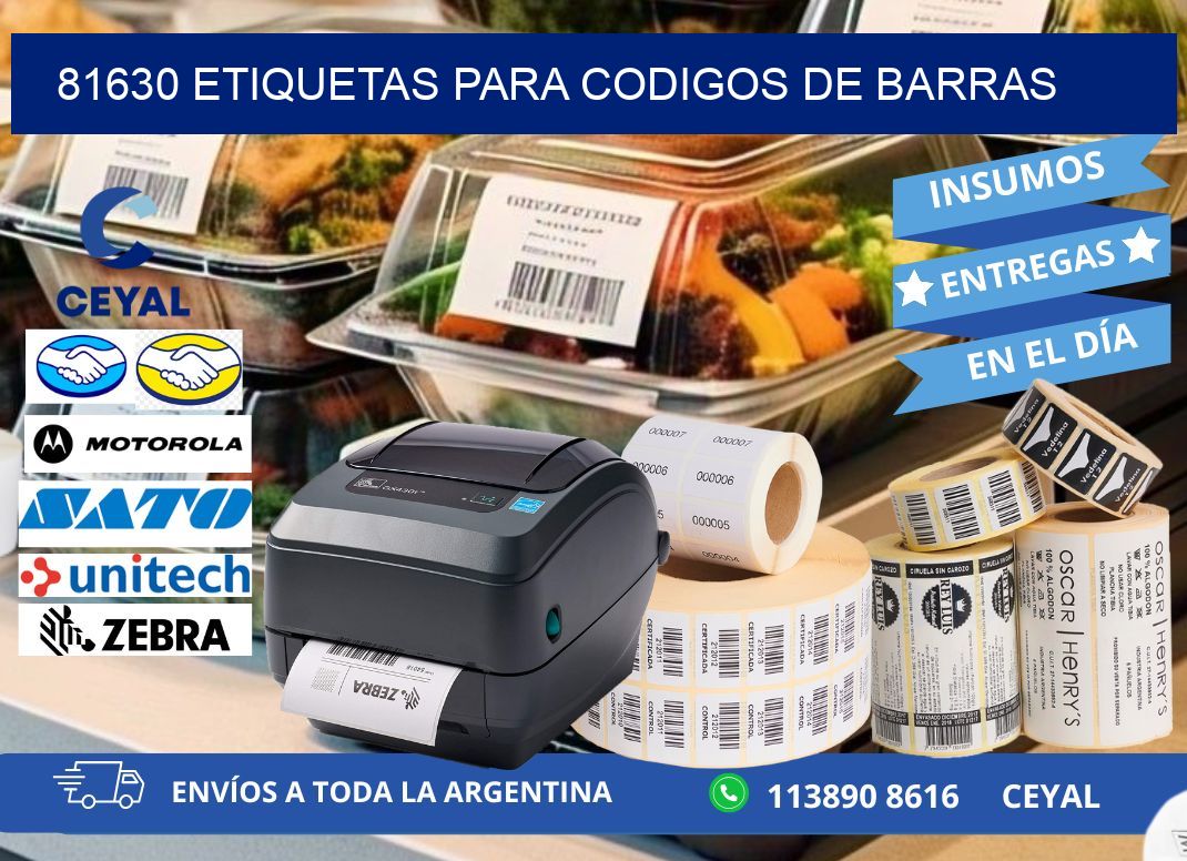 81630 ETIQUETAS PARA CODIGOS DE BARRAS