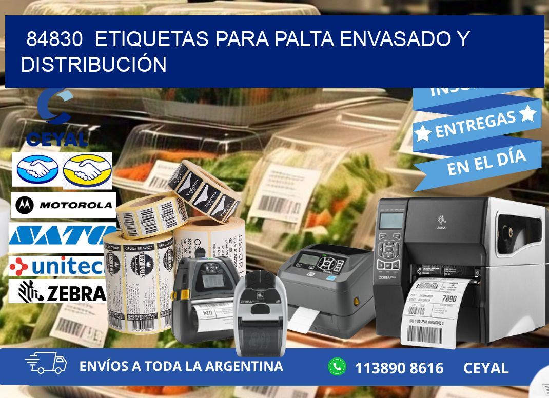 84830  ETIQUETAS PARA PALTA ENVASADO Y DISTRIBUCIÓN