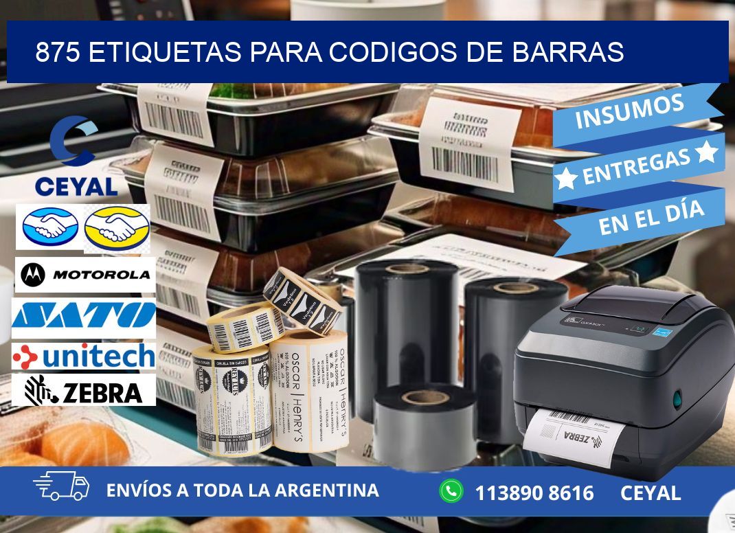 875 ETIQUETAS PARA CODIGOS DE BARRAS