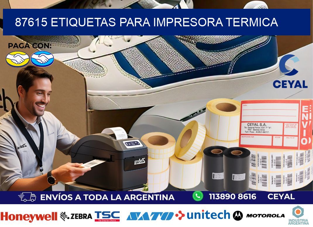 87615 ETIQUETAS PARA IMPRESORA TERMICA