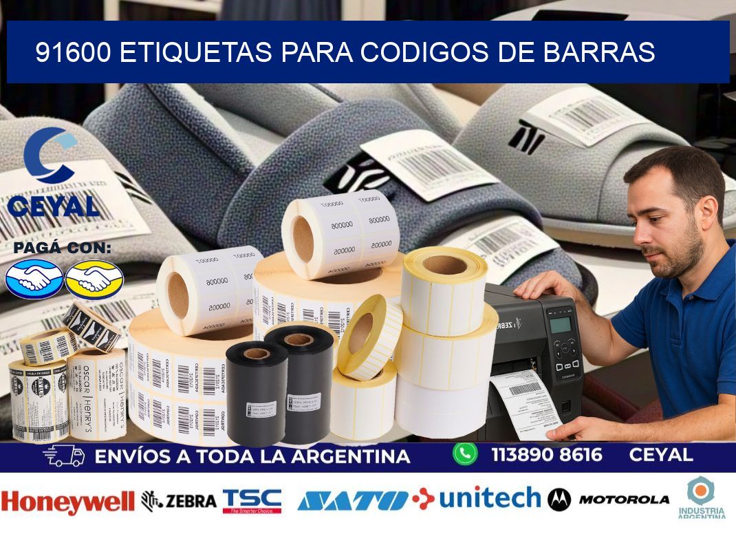 91600 ETIQUETAS PARA CODIGOS DE BARRAS