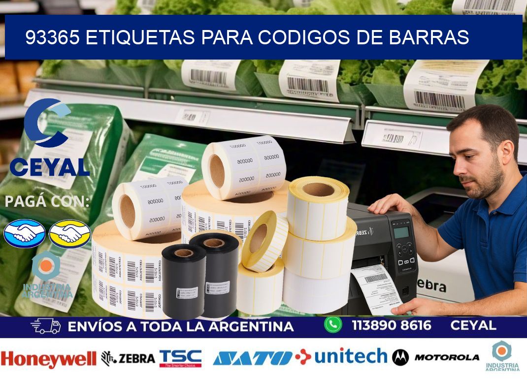 93365 ETIQUETAS PARA CODIGOS DE BARRAS