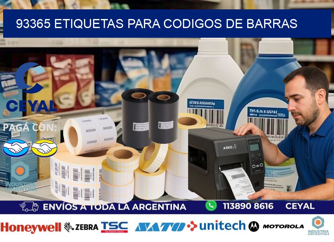 93365 ETIQUETAS PARA CODIGOS DE BARRAS