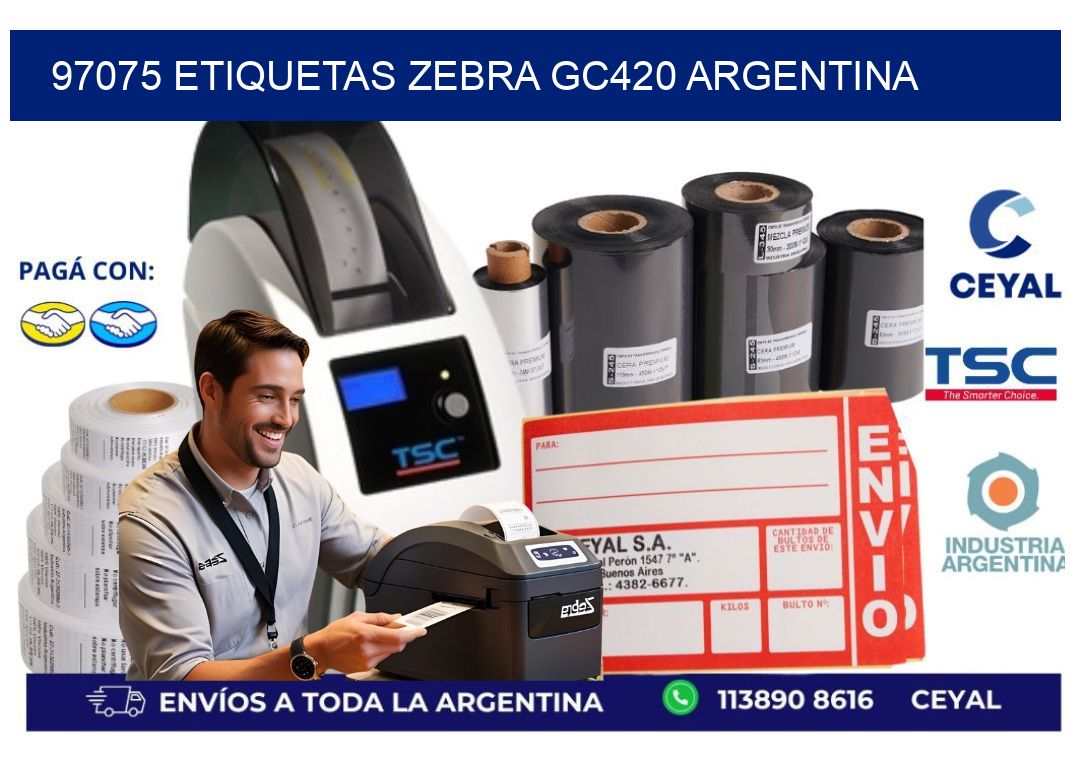 97075 etiquetas zebra gc420 argentina