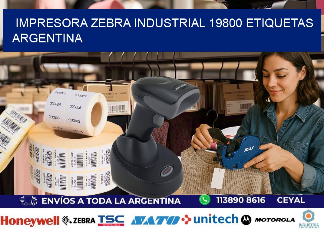 Impresora zebra industrial 19800 etiquetas argentina