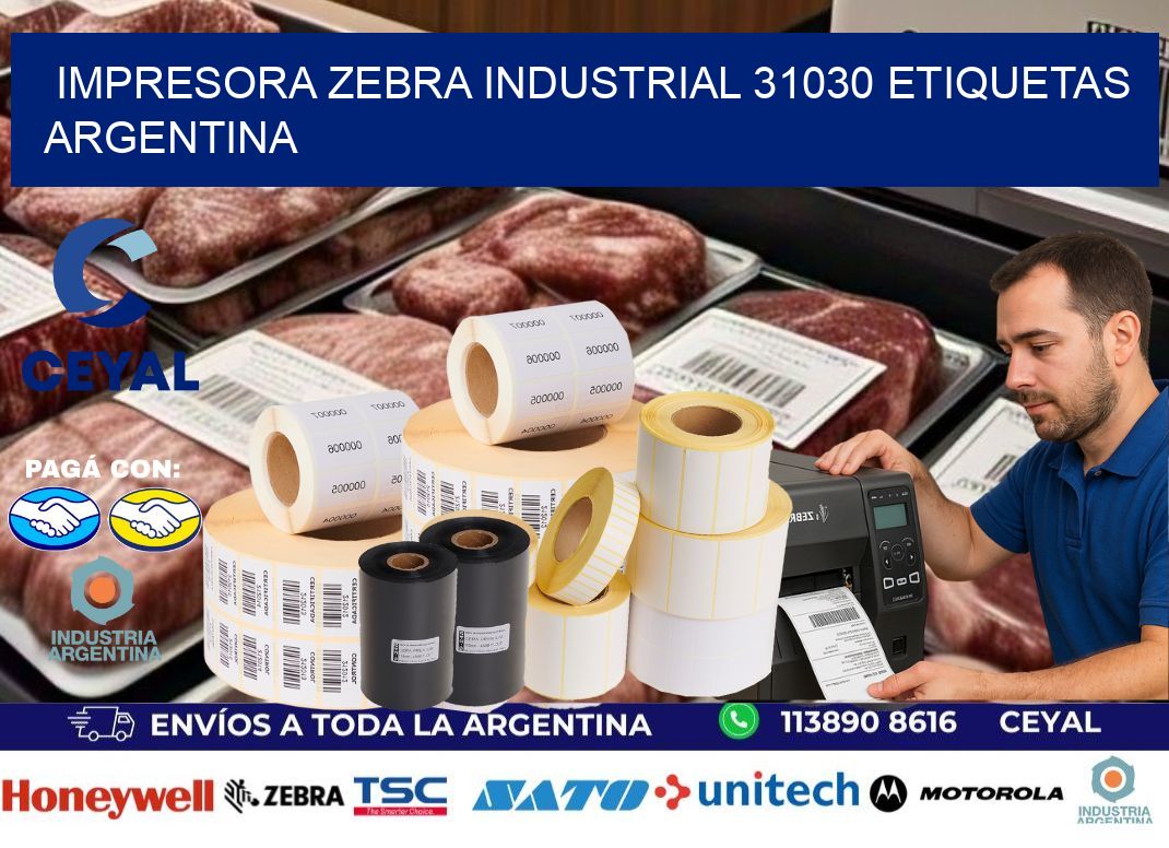 Impresora zebra industrial 31030 etiquetas argentina