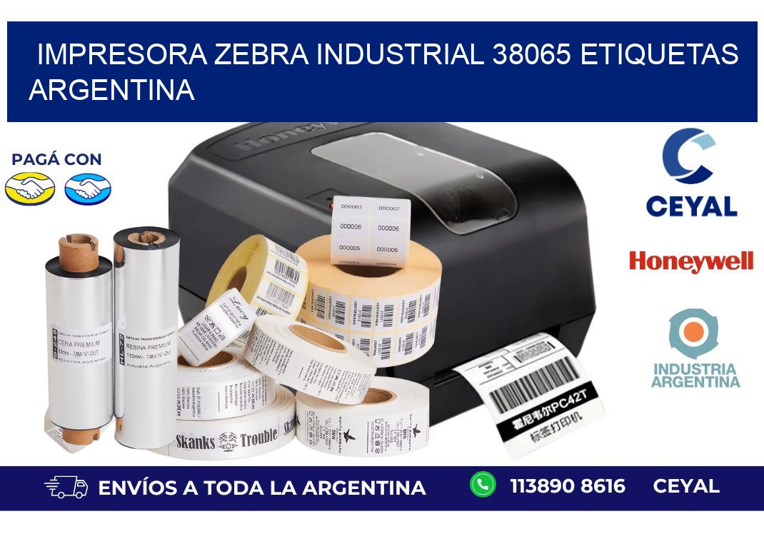 Impresora zebra industrial 38065 etiquetas argentina