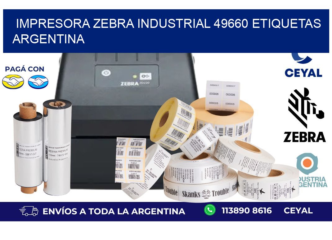 Impresora zebra industrial 49660 etiquetas argentina