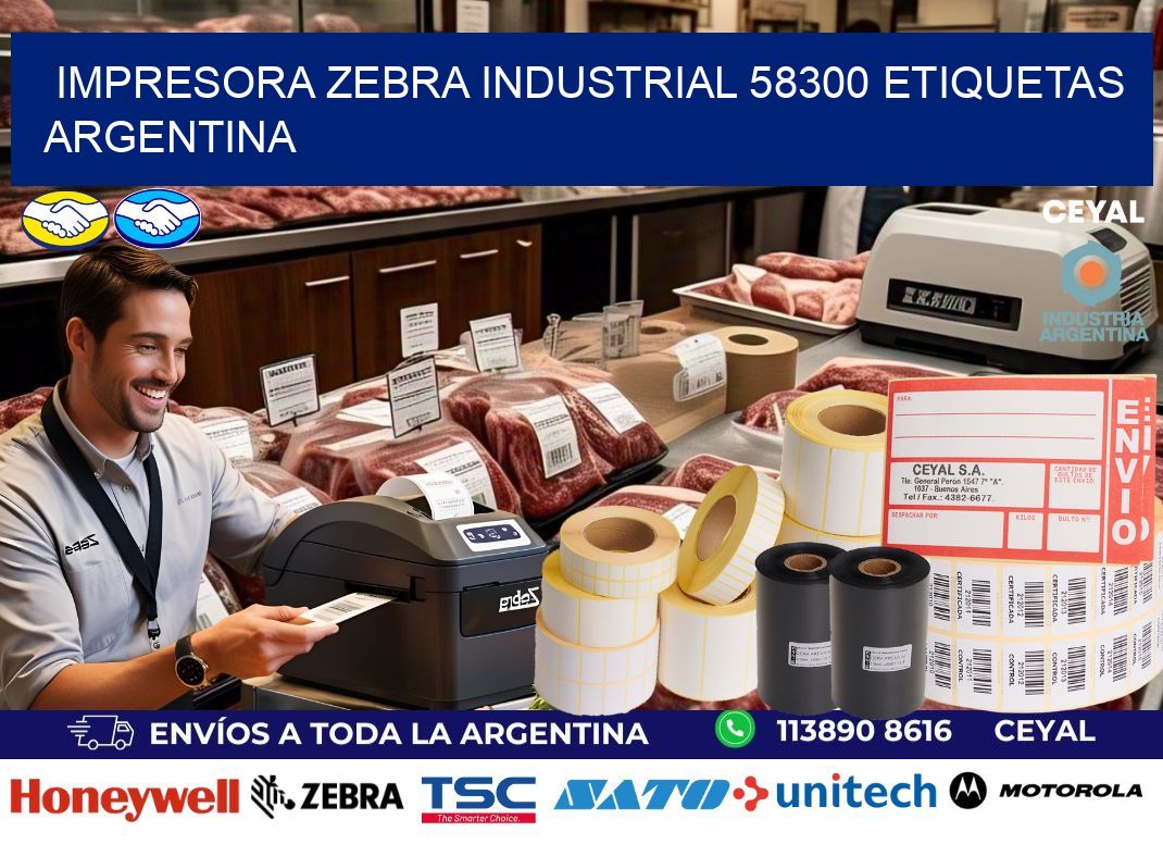 Impresora zebra industrial 58300 etiquetas argentina