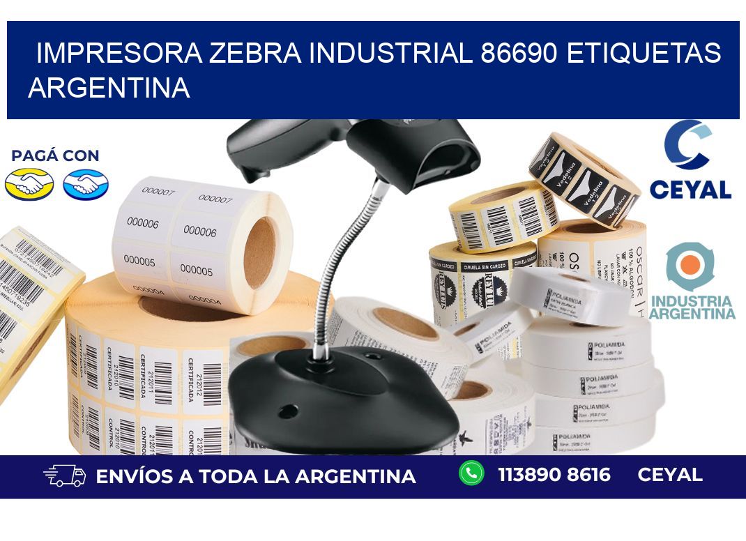 Impresora zebra industrial 86690 etiquetas argentina