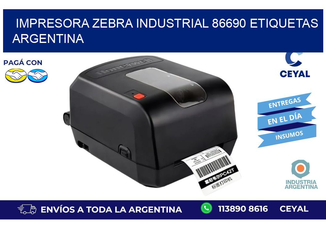 Impresora zebra industrial 86690 etiquetas argentina