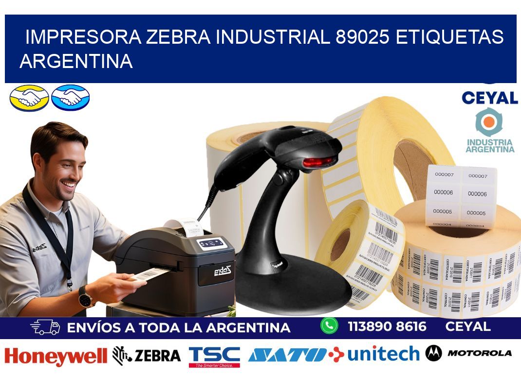 Impresora zebra industrial 89025 etiquetas argentina