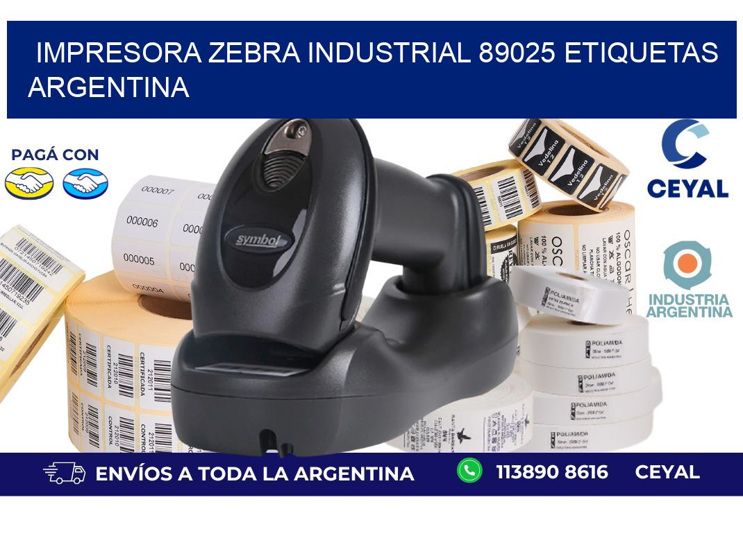 Impresora zebra industrial 89025 etiquetas argentina
