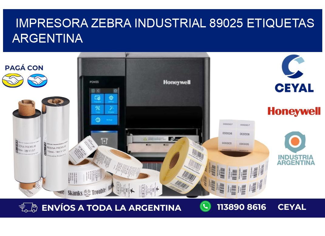 Impresora zebra industrial 89025 etiquetas argentina