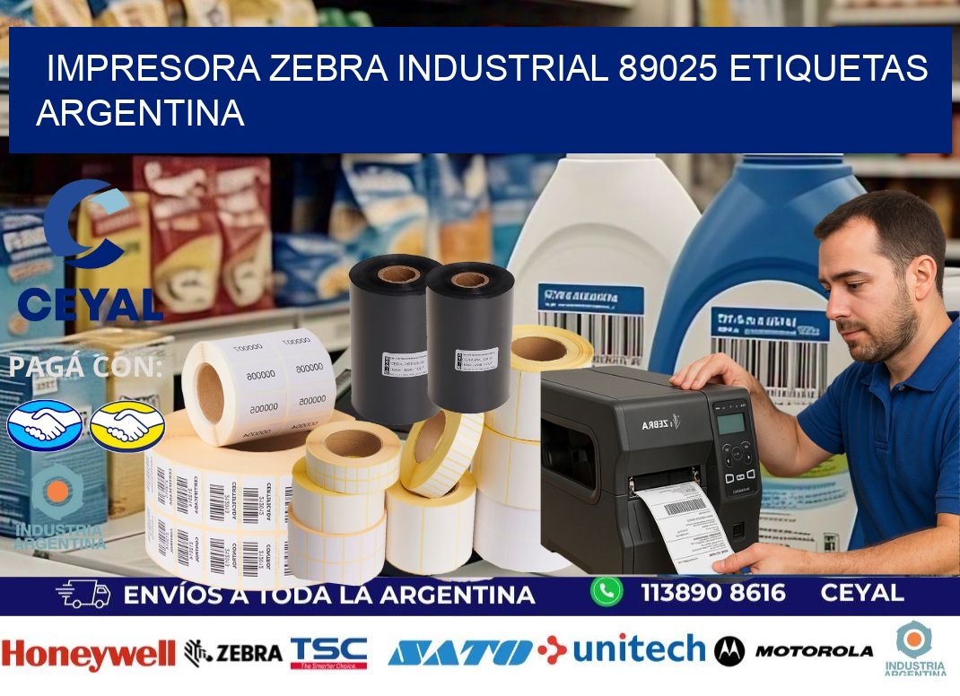 Impresora zebra industrial 89025 etiquetas argentina