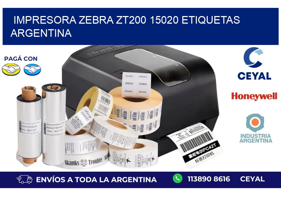 Impresora zebra zt200 15020 etiquetas argentina