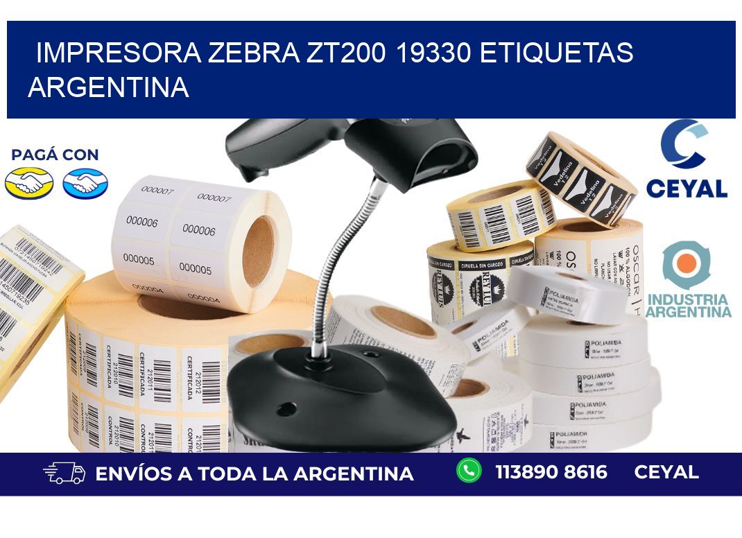 Impresora zebra zt200 19330 etiquetas argentina
