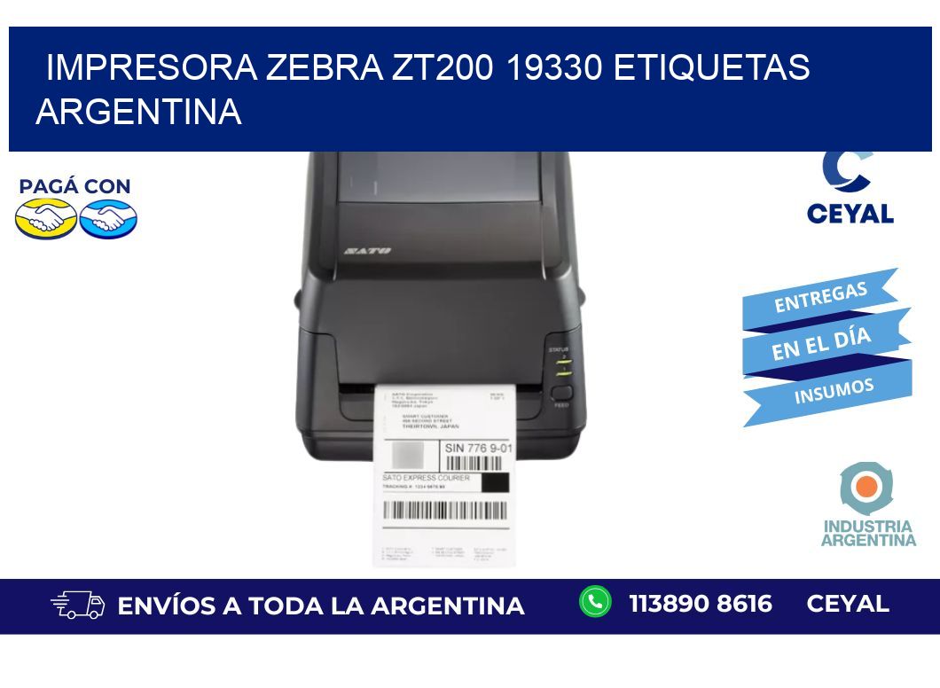 Impresora zebra zt200 19330 etiquetas argentina