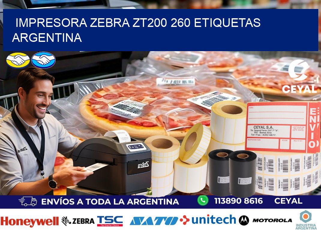 Impresora zebra zt200 260 etiquetas argentina