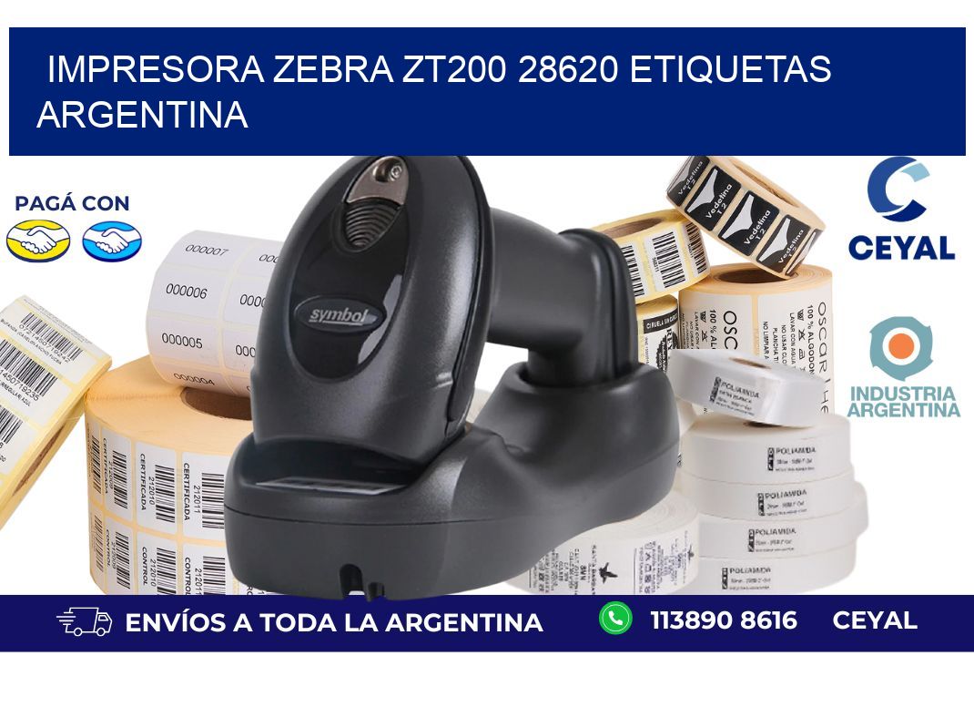 Impresora zebra zt200 28620 etiquetas argentina