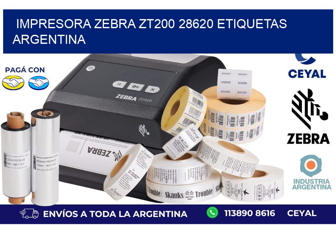 Impresora zebra zt200 28620 etiquetas argentina