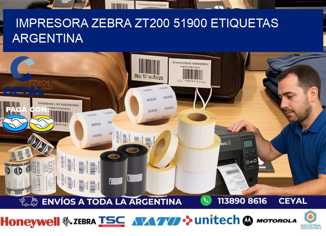 Impresora zebra zt200 51900 etiquetas argentina