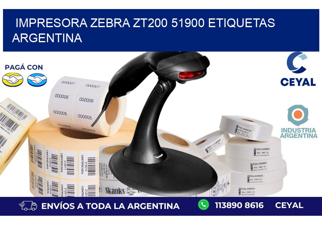 Impresora zebra zt200 51900 etiquetas argentina