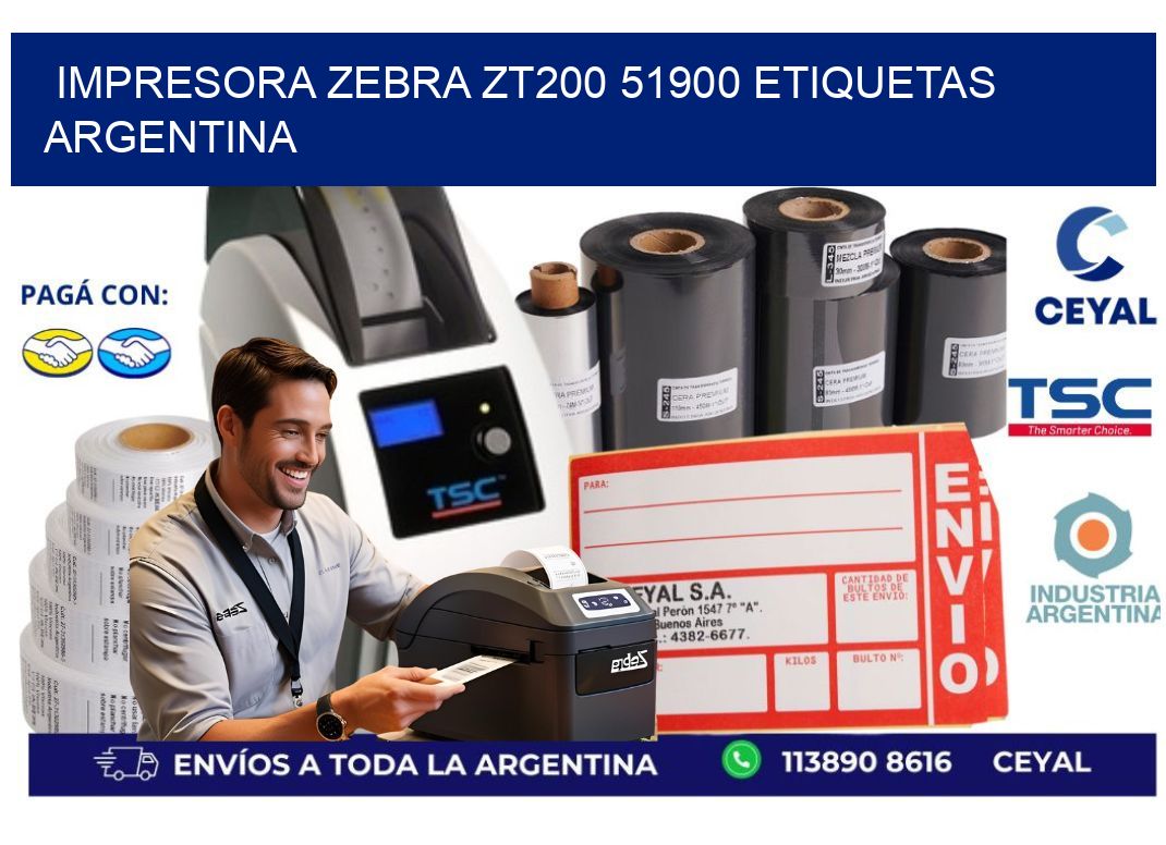 Impresora zebra zt200 51900 etiquetas argentina