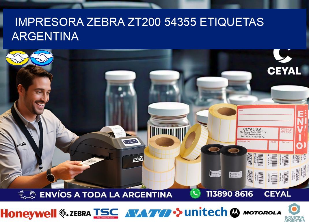 Impresora zebra zt200 54355 etiquetas argentina
