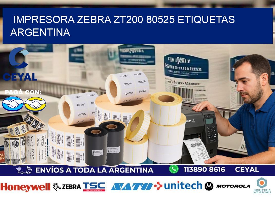Impresora zebra zt200 80525 etiquetas argentina