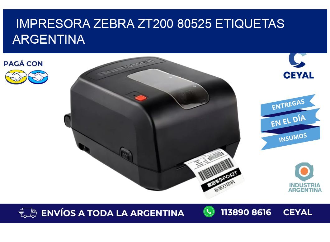 Impresora zebra zt200 80525 etiquetas argentina