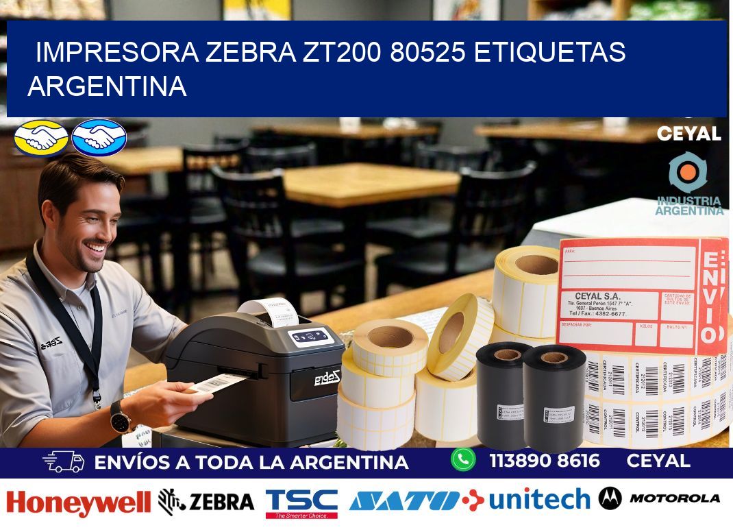 Impresora zebra zt200 80525 etiquetas argentina