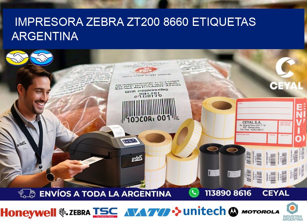 Impresora zebra zt200 8660 etiquetas argentina