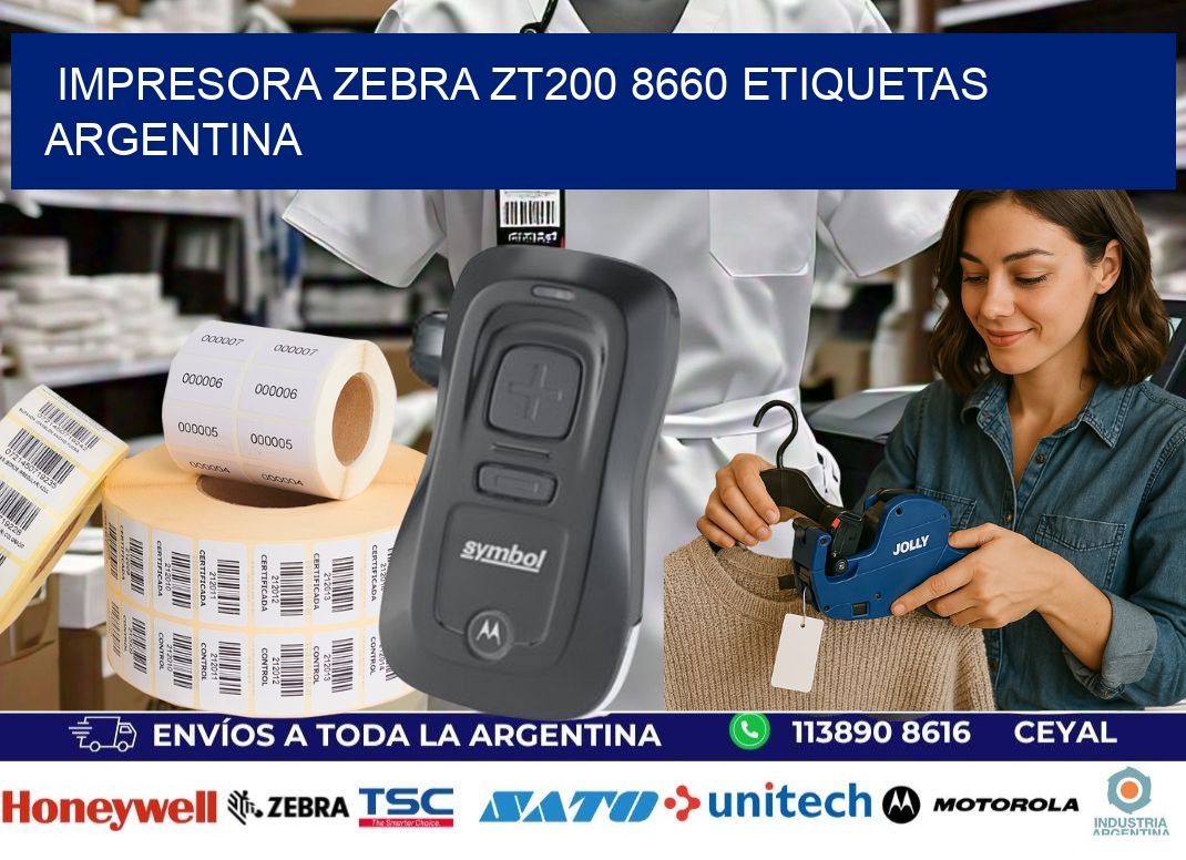 Impresora zebra zt200 8660 etiquetas argentina