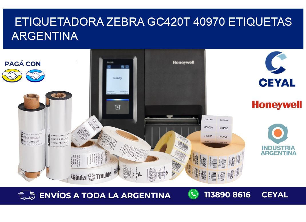 etiquetadora zebra gc420t 40970 etiquetas argentina